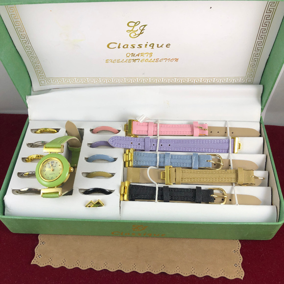 Great First Watch Classique Watch Set with Color Bezels and Straps - Picture 1 of 5